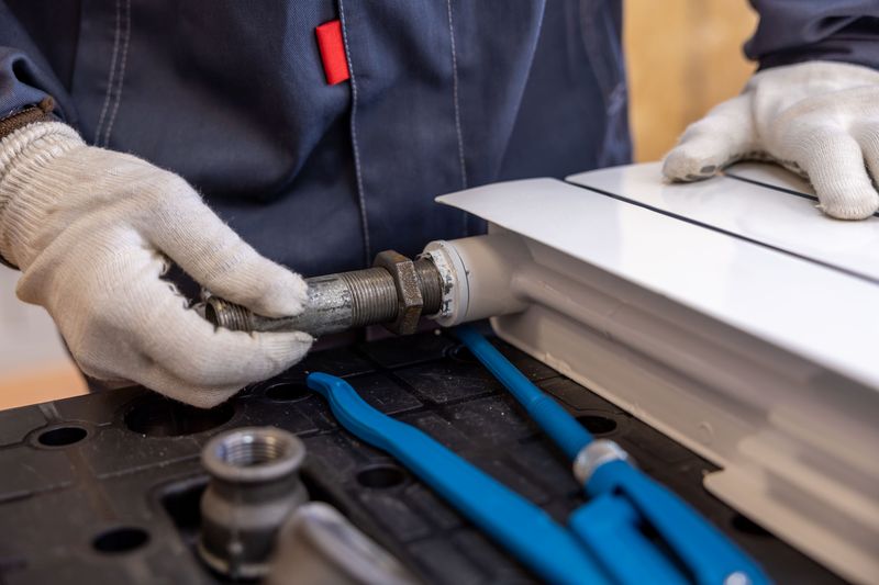 Maintenance work on a heating system